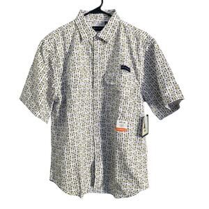 Joe  Marlin Mens Size M Pina Colada Fish Shirt Fishing Outdoor Short Sleeve